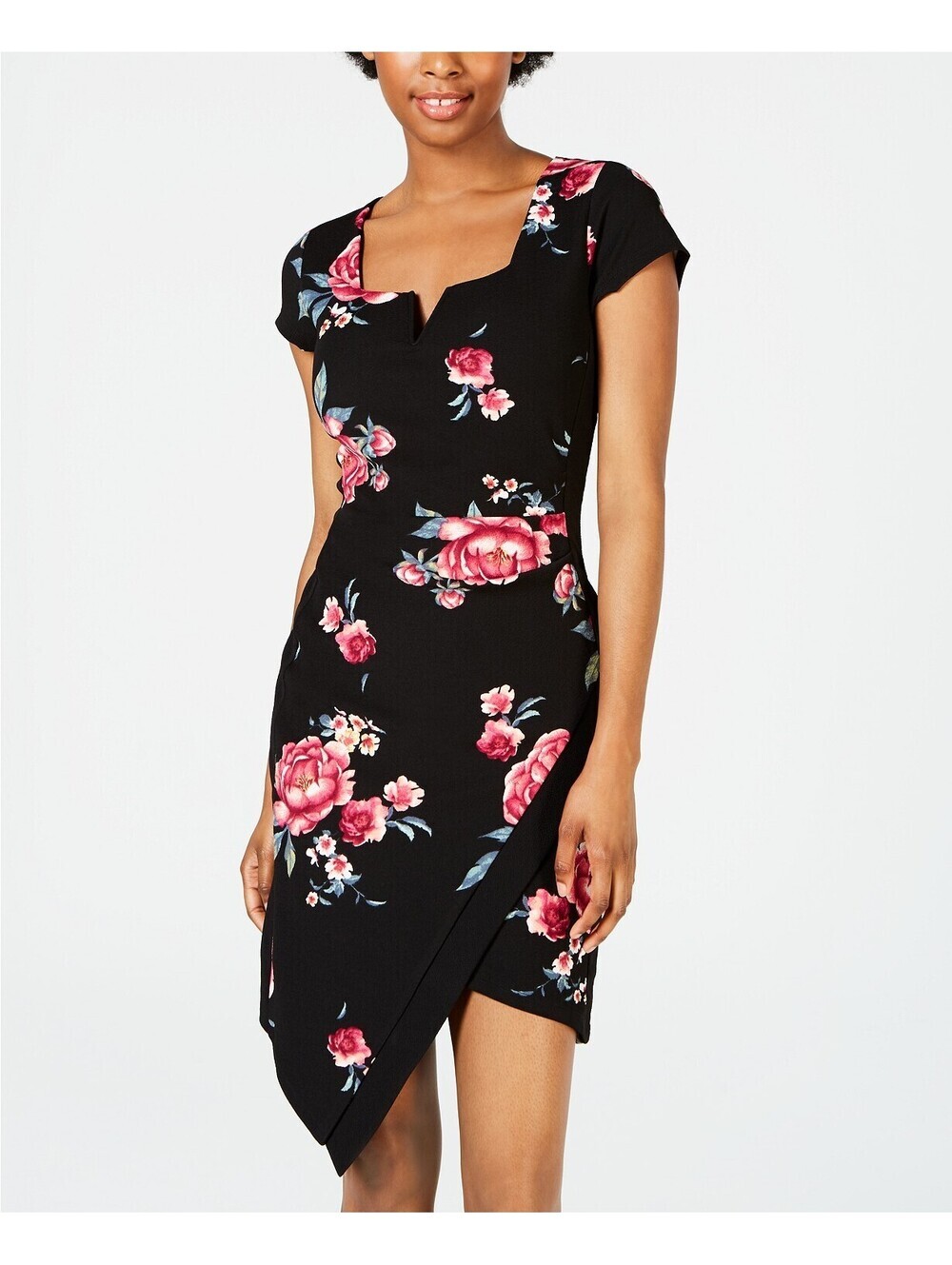 Crave Fame Juniors Asymmetrical Cutout Bodycon Dress Size M